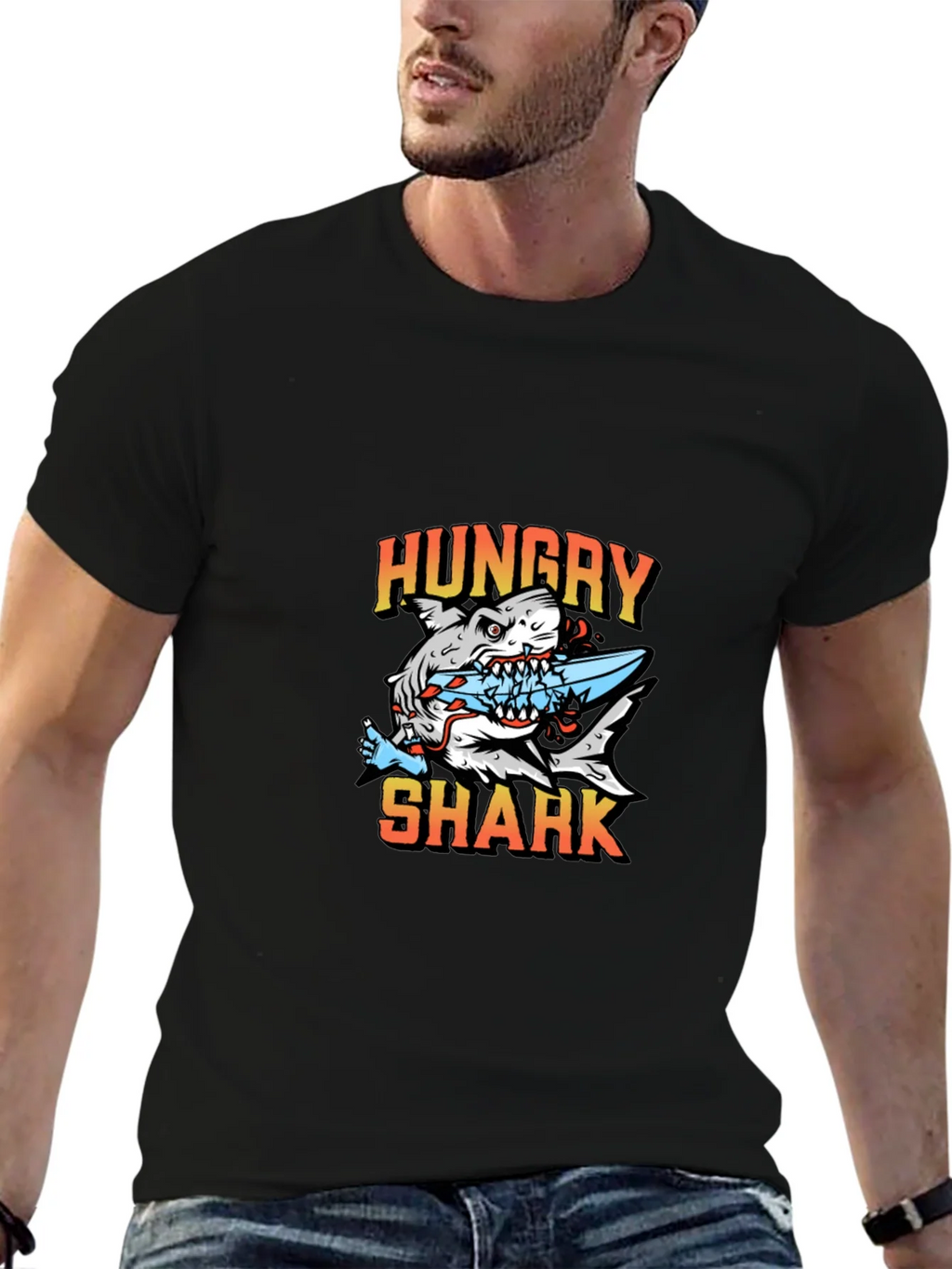 Hungry Shark Graphic T-Shirt - Unisex product image 6