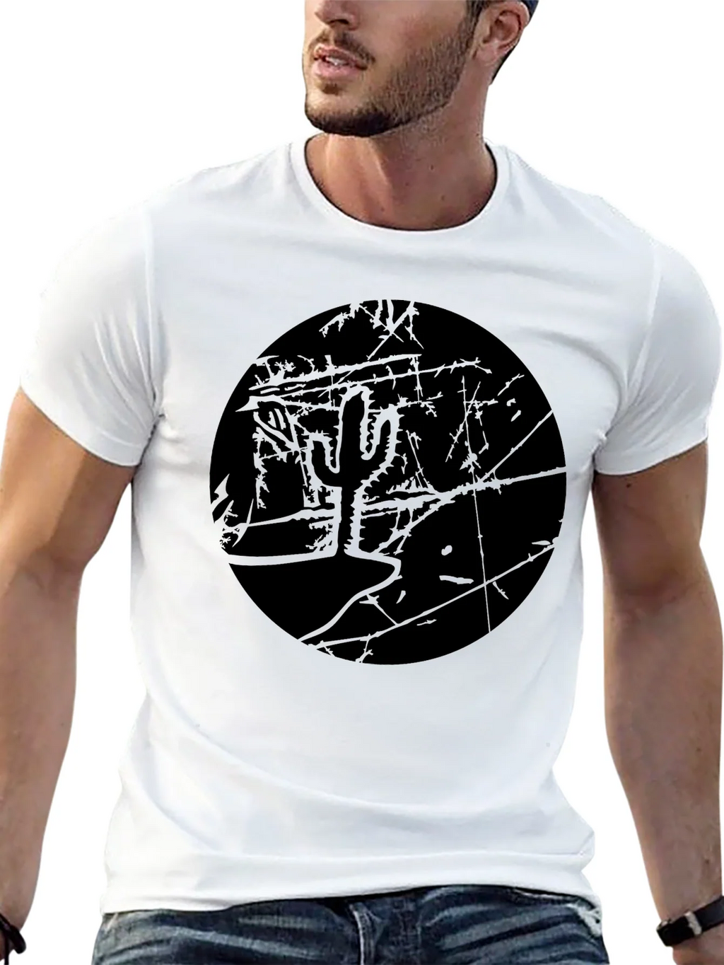 Monochrome Cactus Graphic T-Shirt product image 12