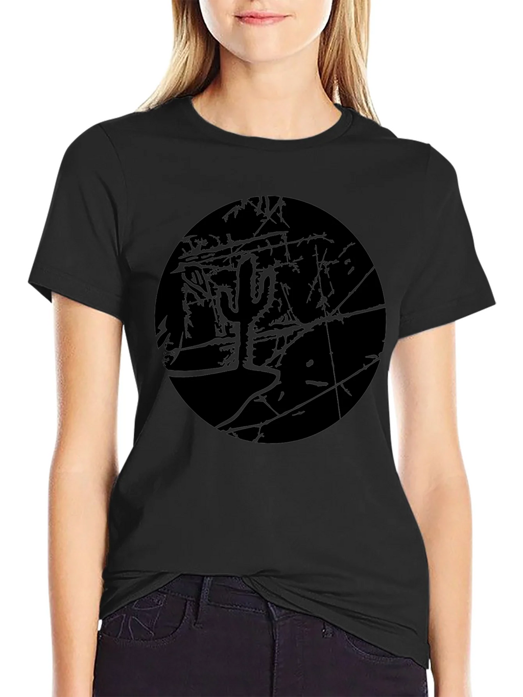 Monochrome Cactus Graphic T-Shirt product image 2