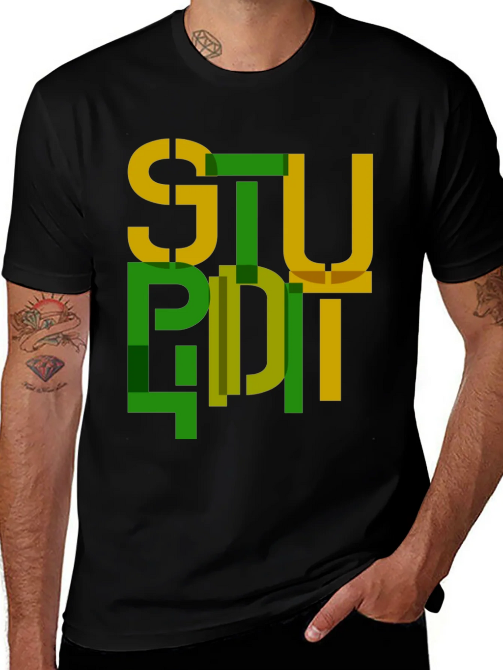 Abstract Stupid Graphic Tee - Modern Streetwear product image 1