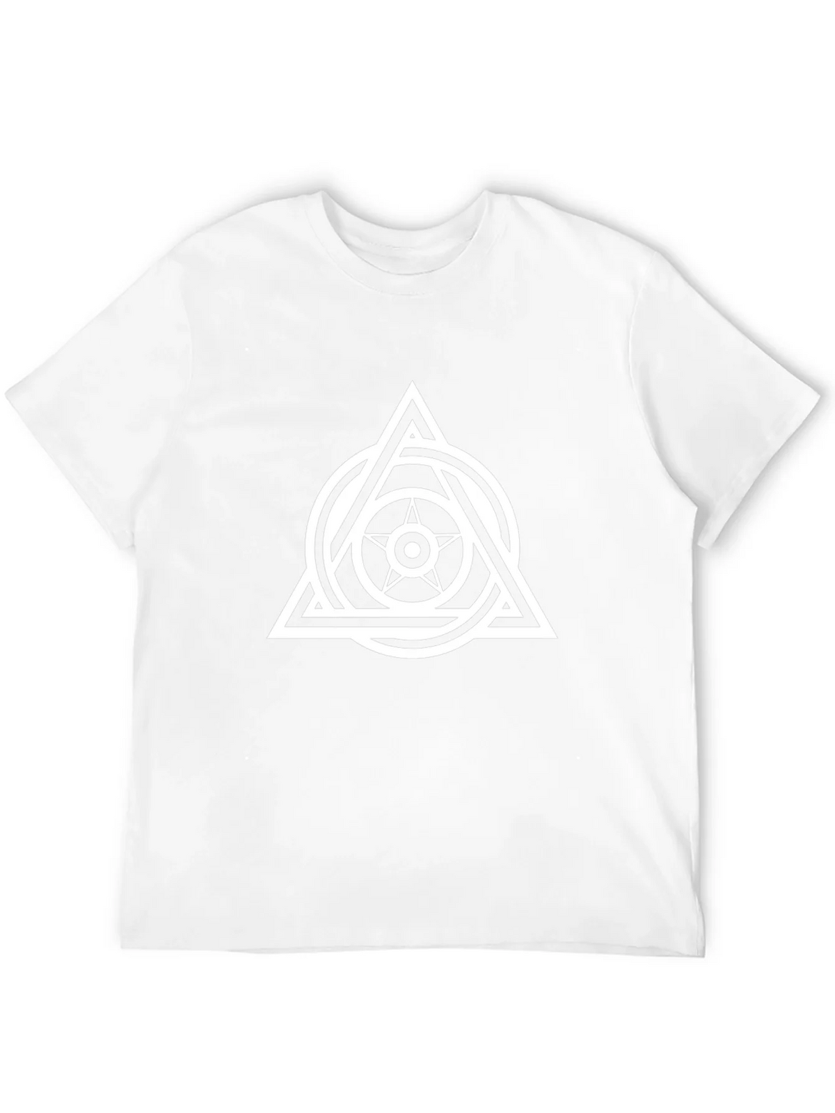 Geometric Star Triangle Graphic Tee - Black product image 11