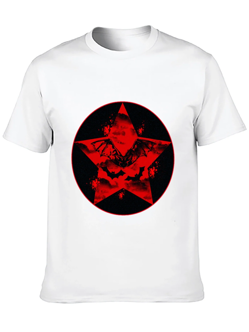 Red Star Bat Graphic Black T-Shirt product image 9