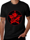 Red Star Bat Graphic Black T-Shirt product image 1