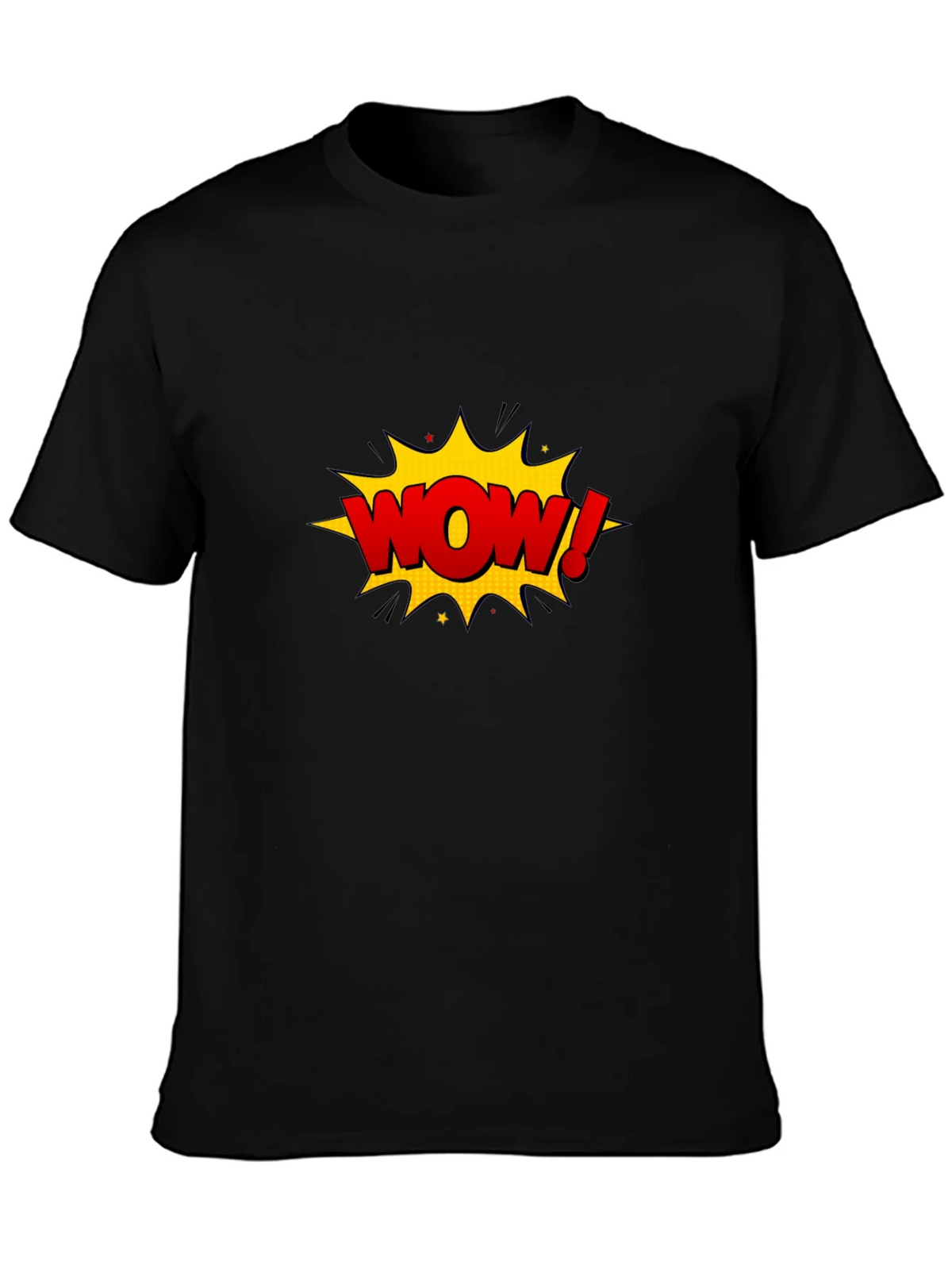 WOW Graphic T-Shirt - Comic Style Black Tee product image 2
