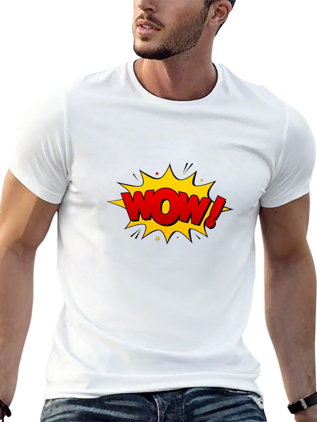 WOW Graphic T-Shirt - Comic Style Black Tee product image 10
