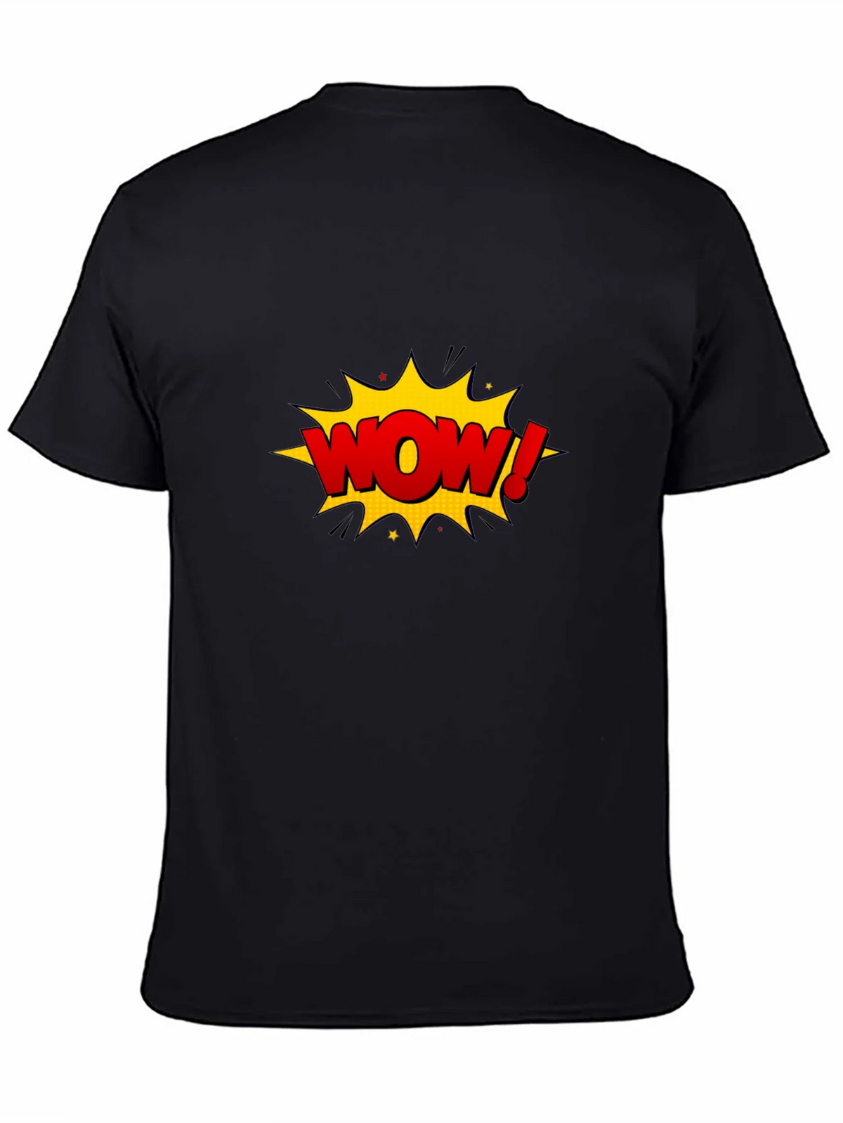 WOW Graphic T-Shirt - Comic Style Black Tee product image 3