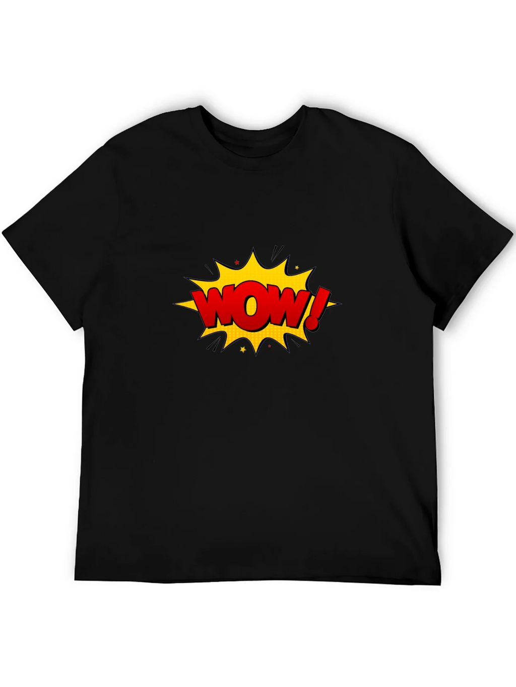 WOW Graphic T-Shirt - Comic Style Black Tee product image 4