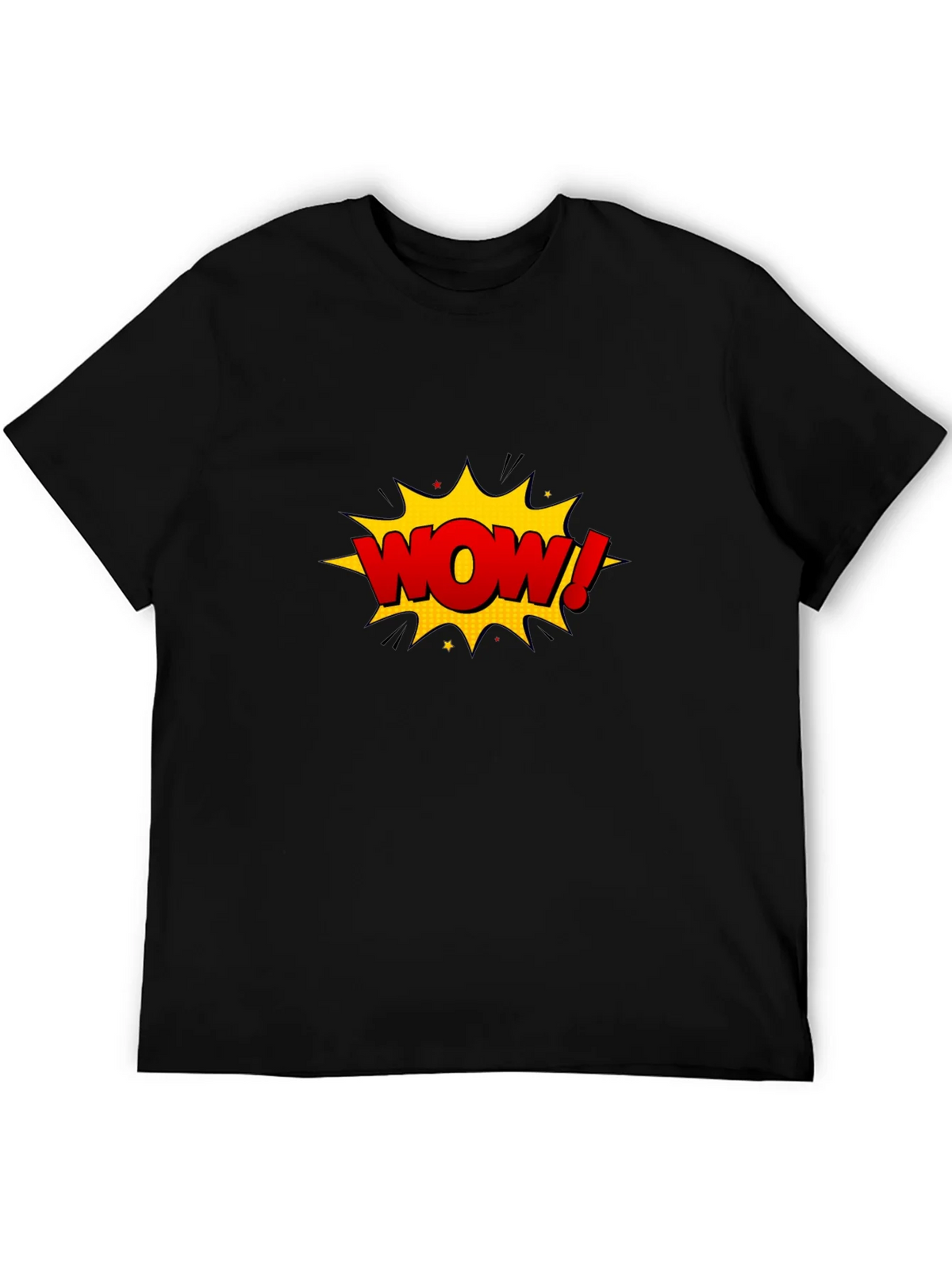 WOW Graphic T-Shirt - Comic Style Black Tee product image 4