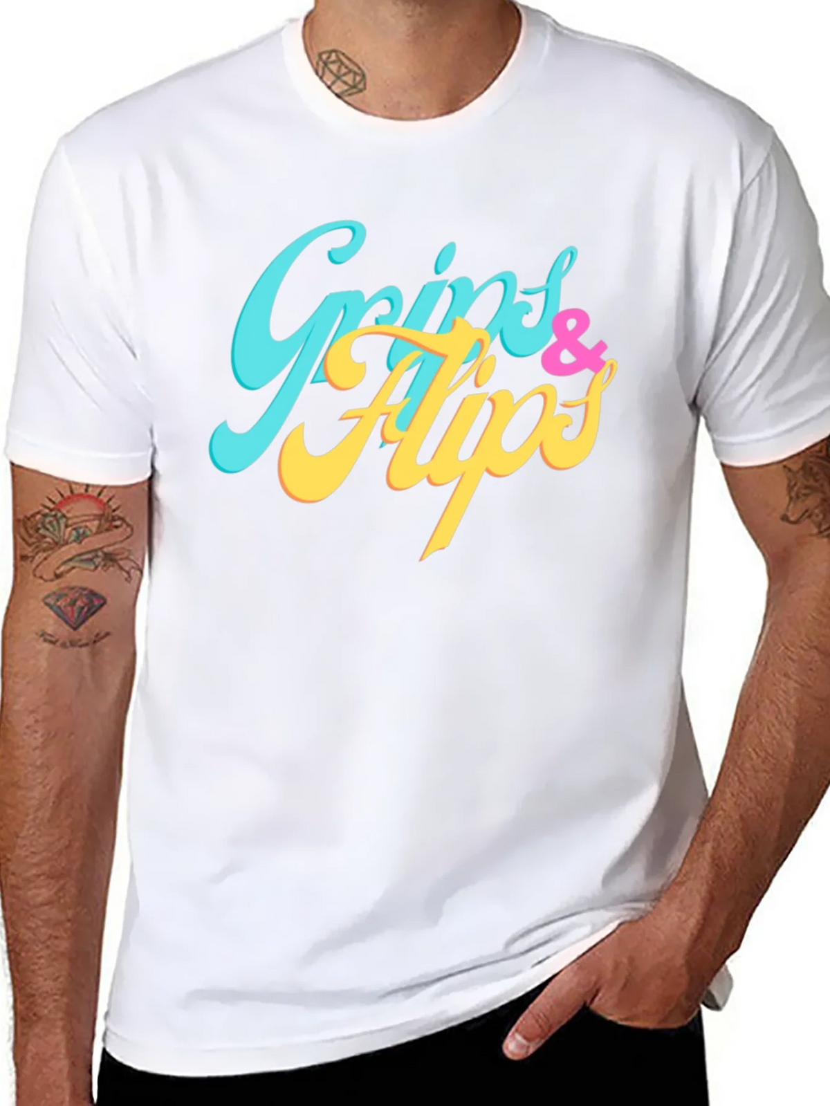Grips & Flips Graphic Tee - Stylish Mens T-Shirt product image 7