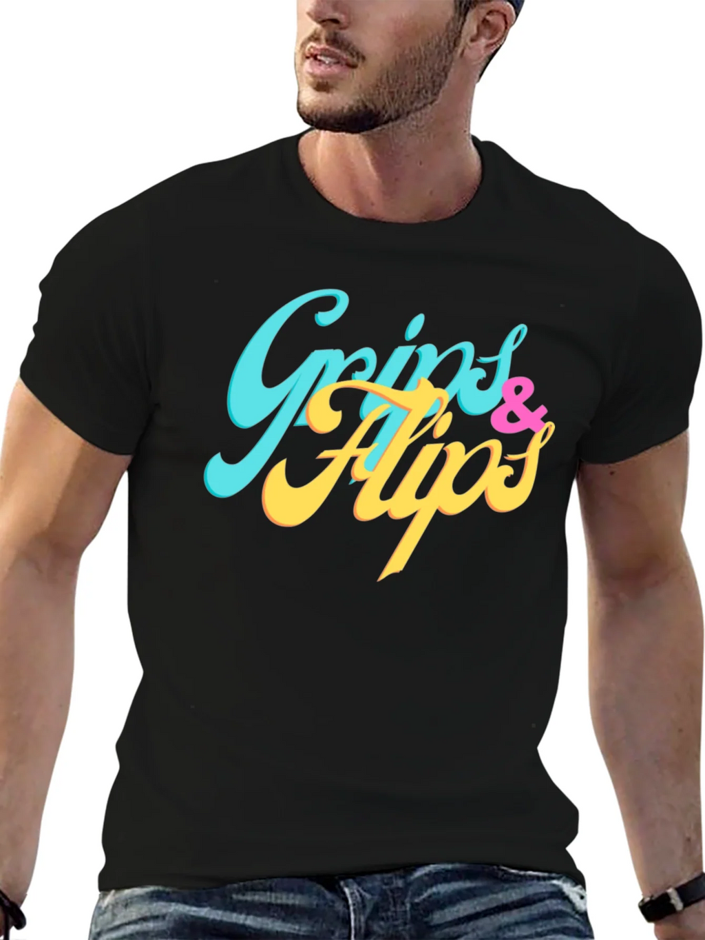 Grips & Flips Graphic Tee - Stylish Mens T-Shirt product image 6