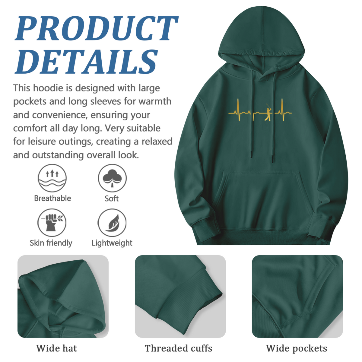 Graphic Art Pullover Hoodie - Bold Statement #0664 product image 6