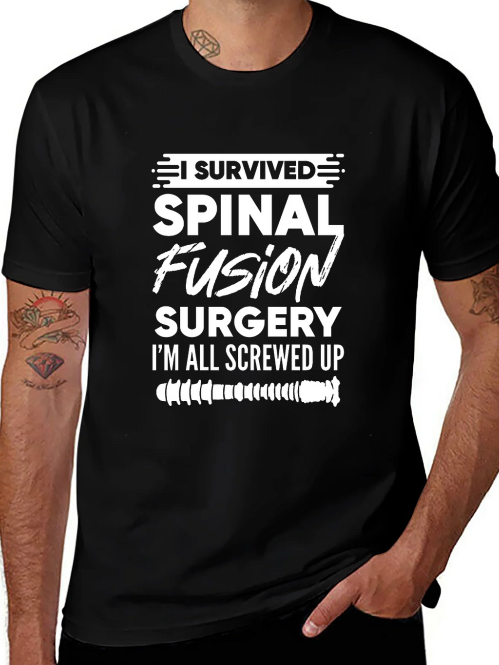 Spinal Fusion Surgery Survivor Graphic Tee product image 1