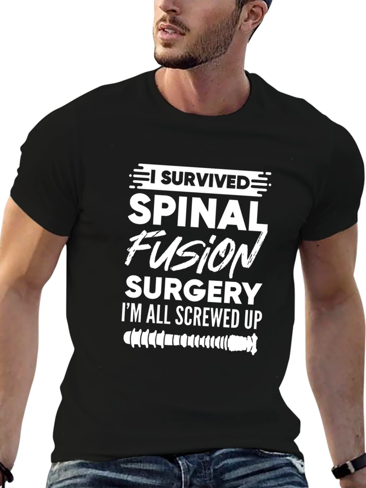 Spinal Fusion Surgery Survivor Graphic Tee product image 6