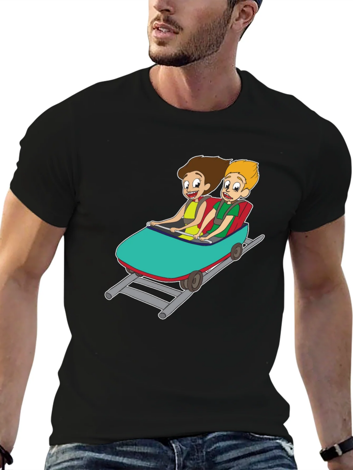 Cartoon Roller Coaster T-Shirt product image 6