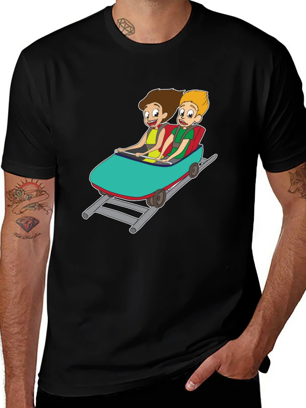 Cartoon Roller Coaster T-Shirt product image 1