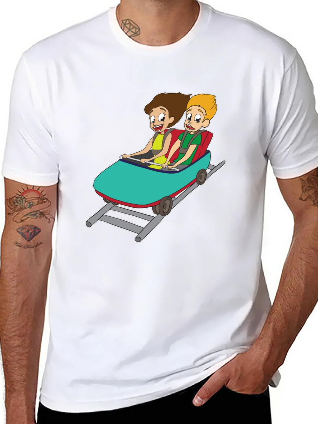 Cartoon Roller Coaster T-Shirt product image 7