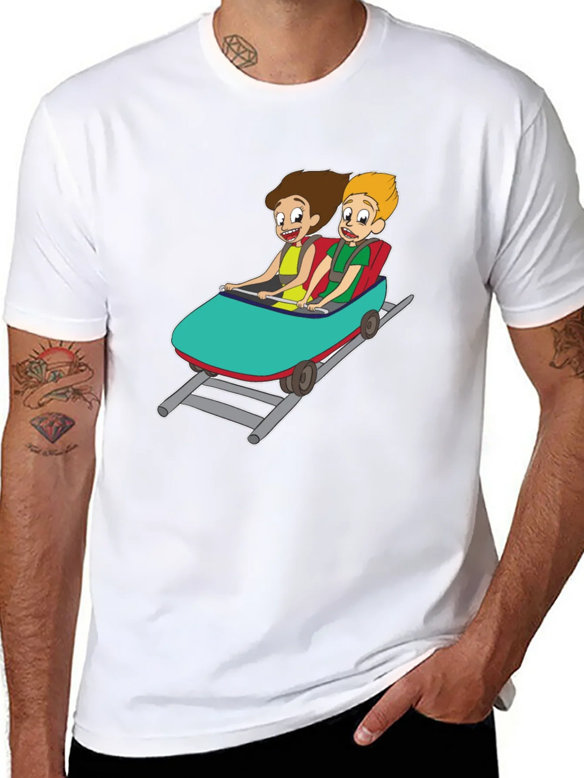 Cartoon Roller Coaster T-Shirt product image 7