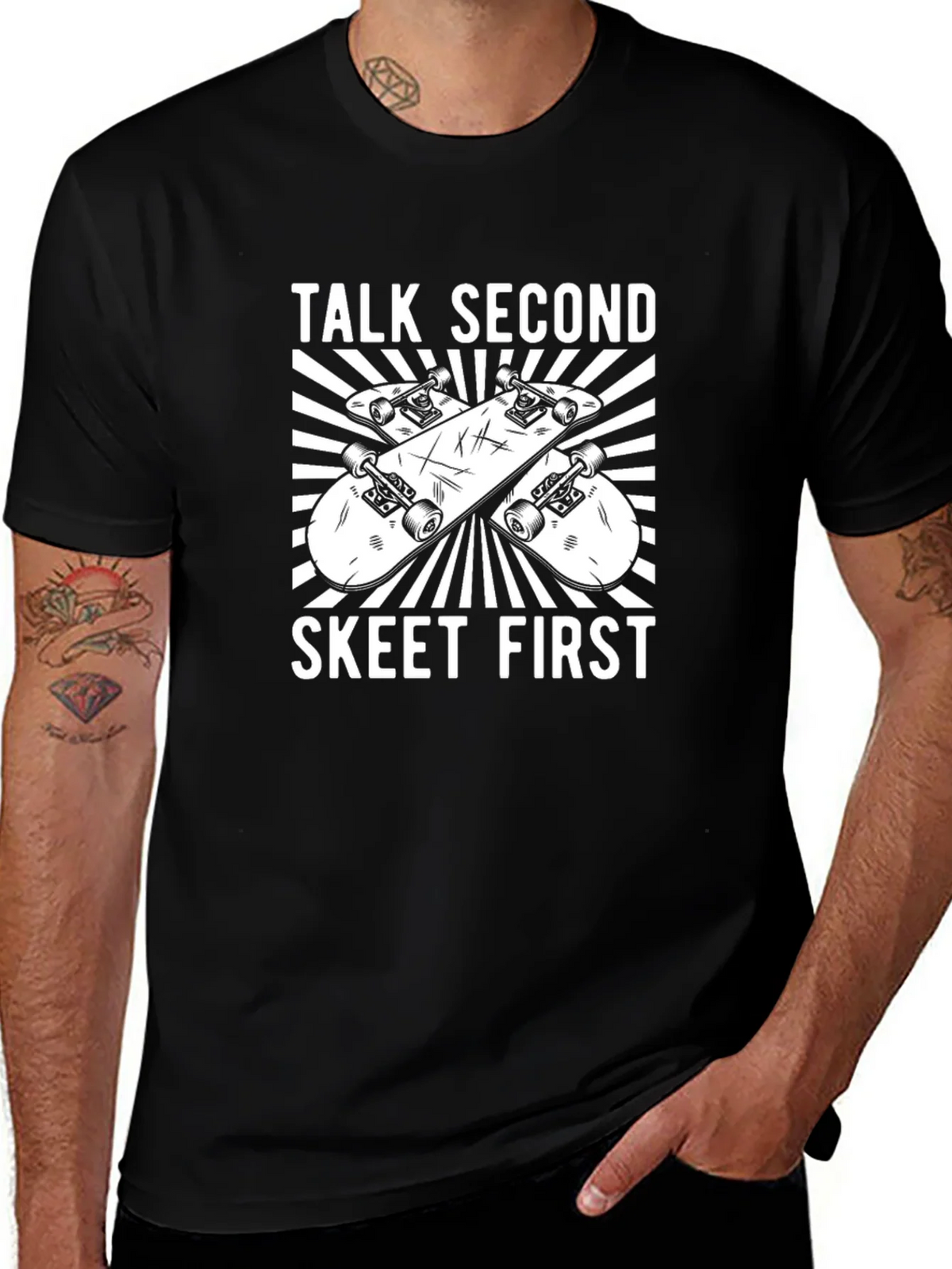 Talk Second Skeet First Graphic T-Shirt product image 1
