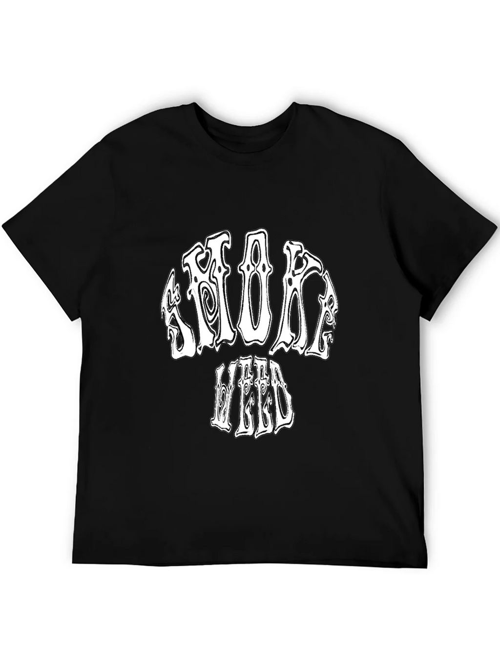 Smoke Weed Black Graphic T-Shirt product image 5