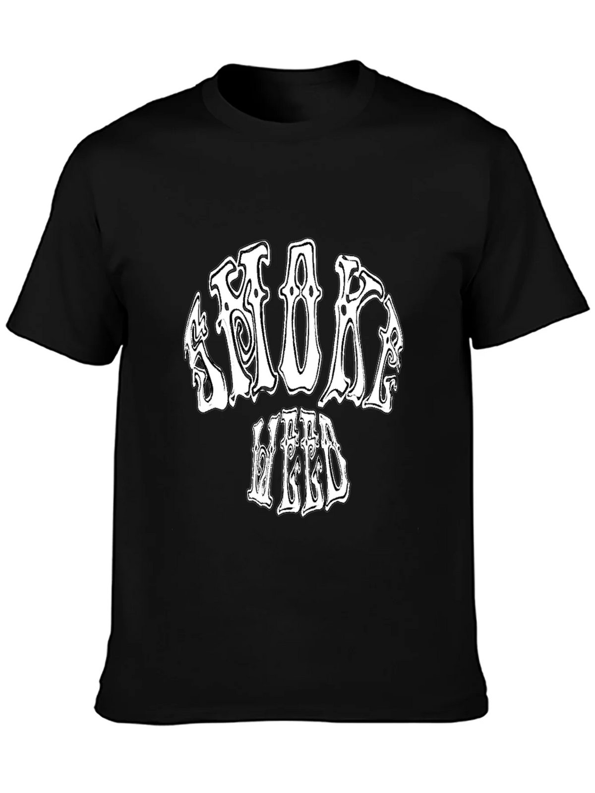 Smoke Weed Black Graphic T-Shirt product image 3