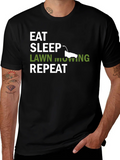 Eat Sleep Lawn Mowing Repeat Mens T-Shirt product image 1
