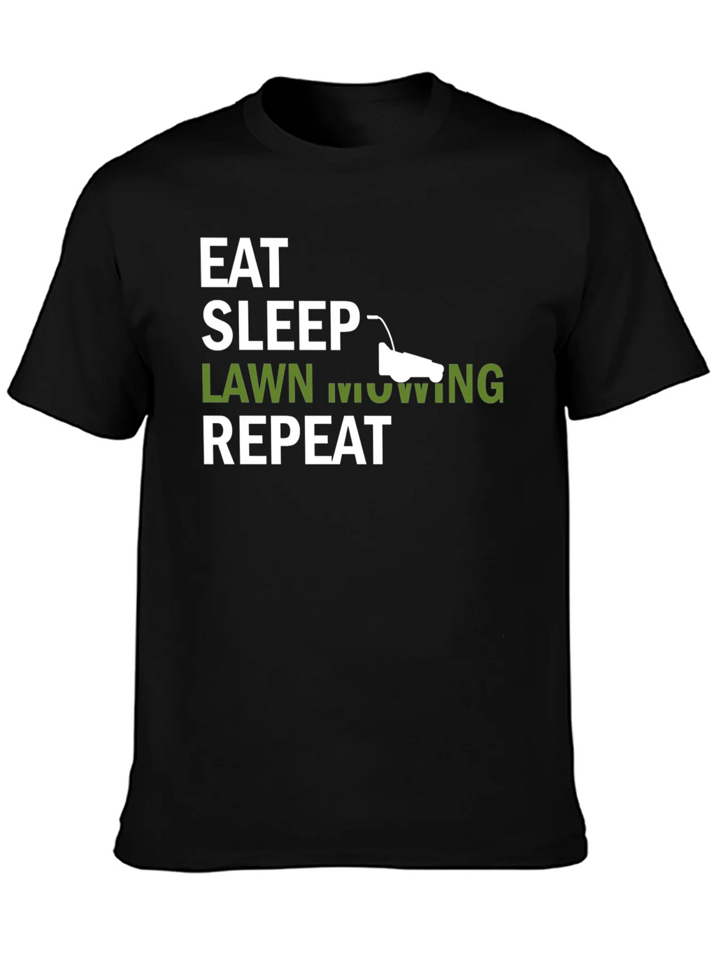 Eat Sleep Lawn Mowing Repeat Mens T-Shirt product image 3