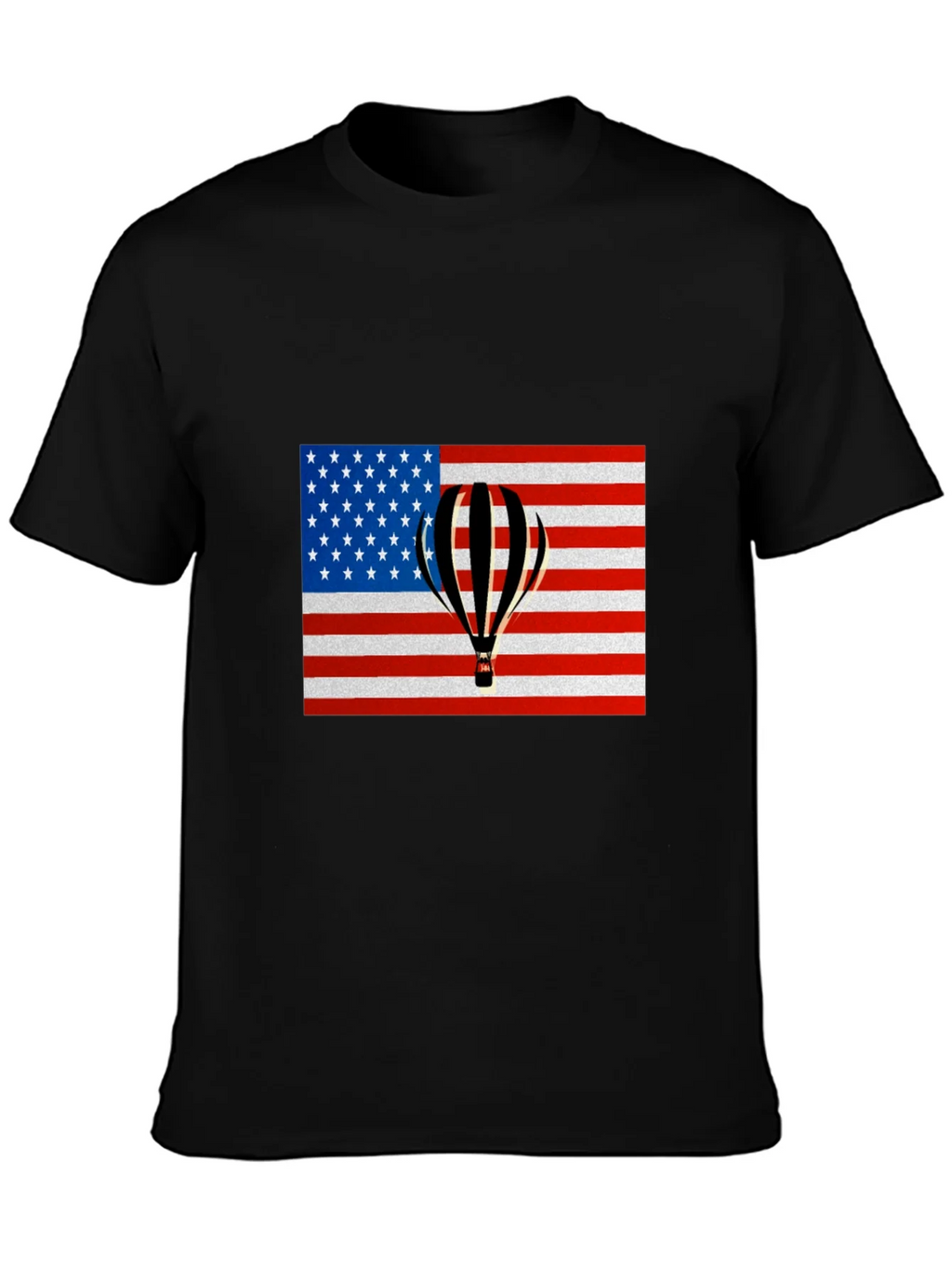 USA Flag Hot Air Balloon Graphic Tee product image 3