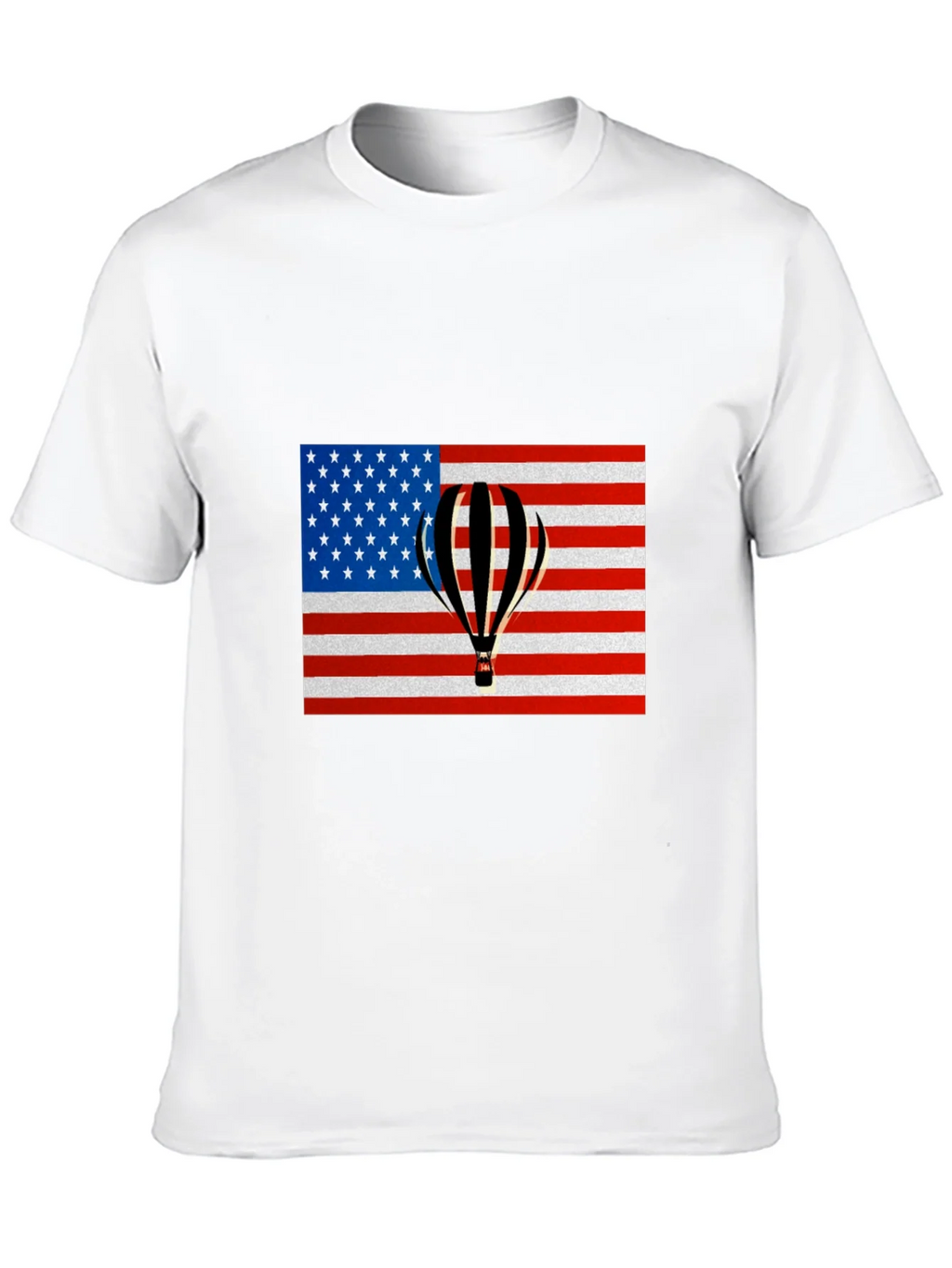 USA Flag Hot Air Balloon Graphic Tee product image 9