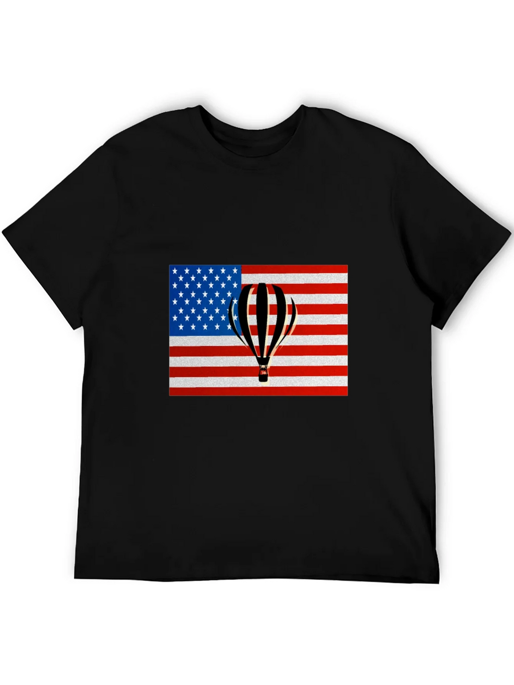 USA Flag Hot Air Balloon Graphic Tee product image 5