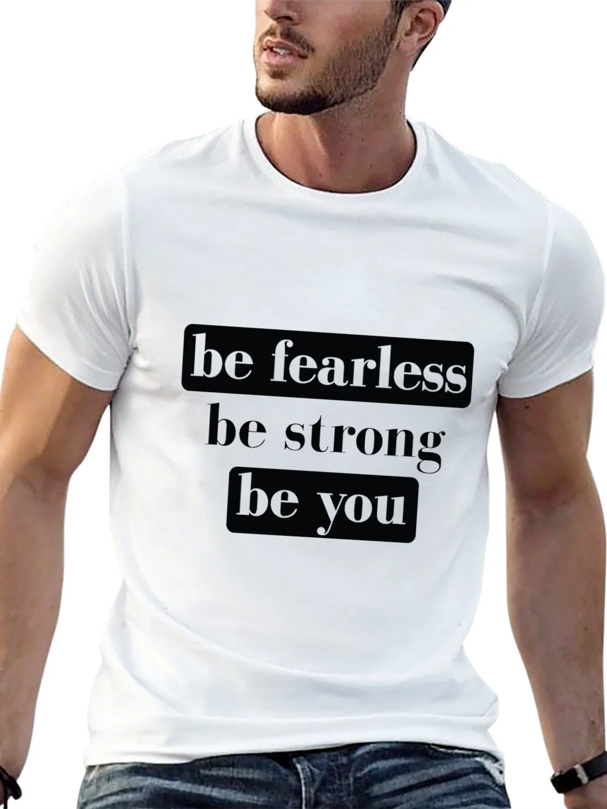 Be Fearless Graphic Tee - Motivational Black T-Shirt product image 12