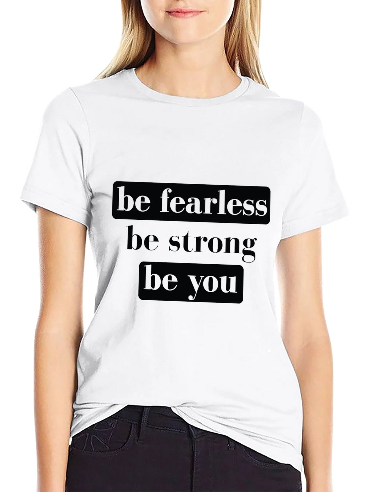 Be Fearless Graphic Tee - Motivational Black T-Shirt product image 8
