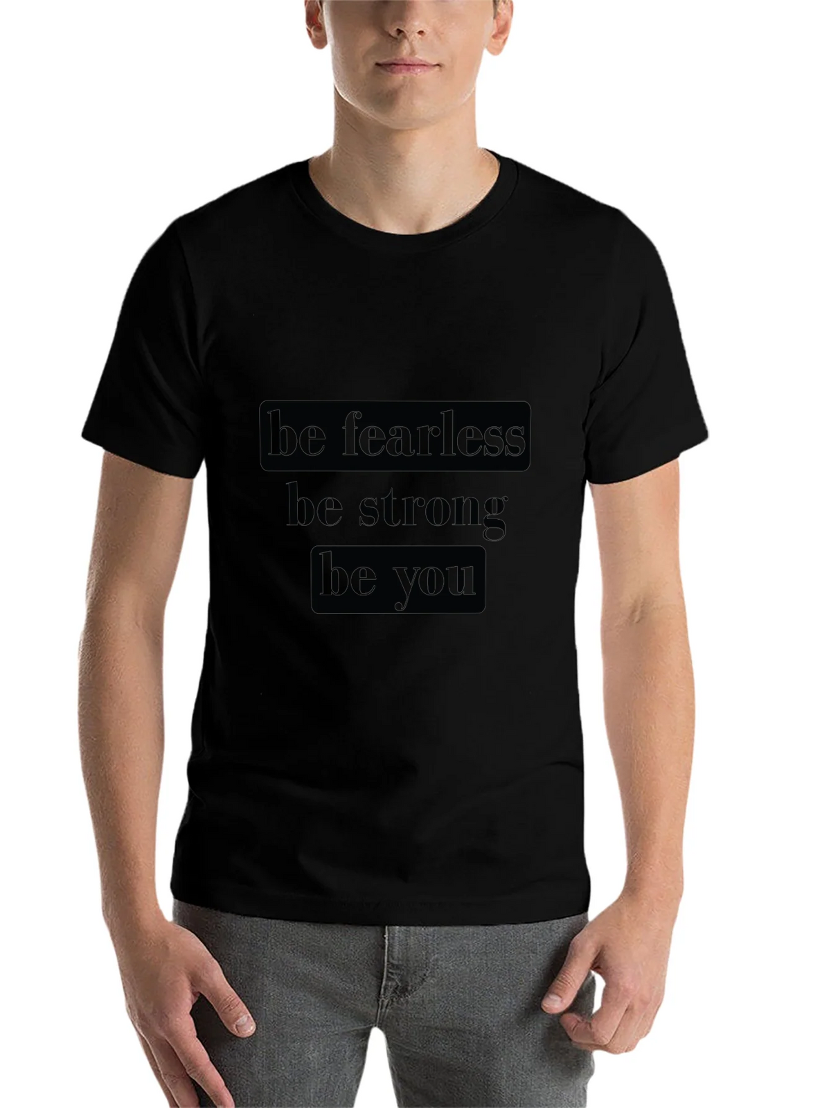 Be Fearless Graphic Tee - Motivational Black T-Shirt product image 4