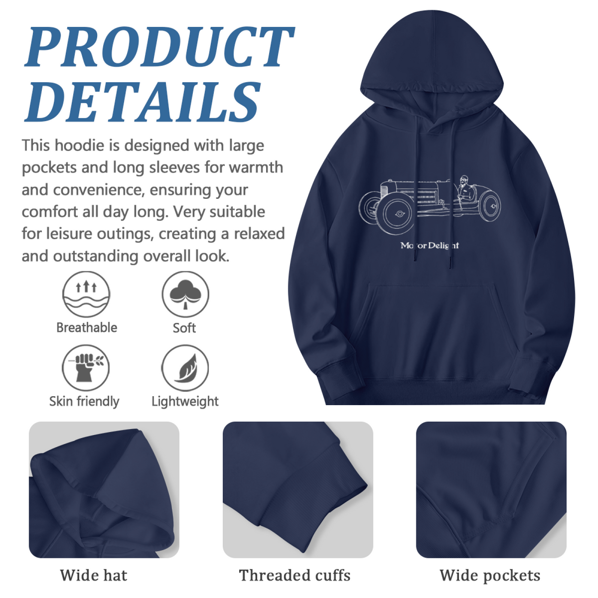 Automotive Hoodie - Eye-Catching Art Design Sweatshirt #0629 product image 6