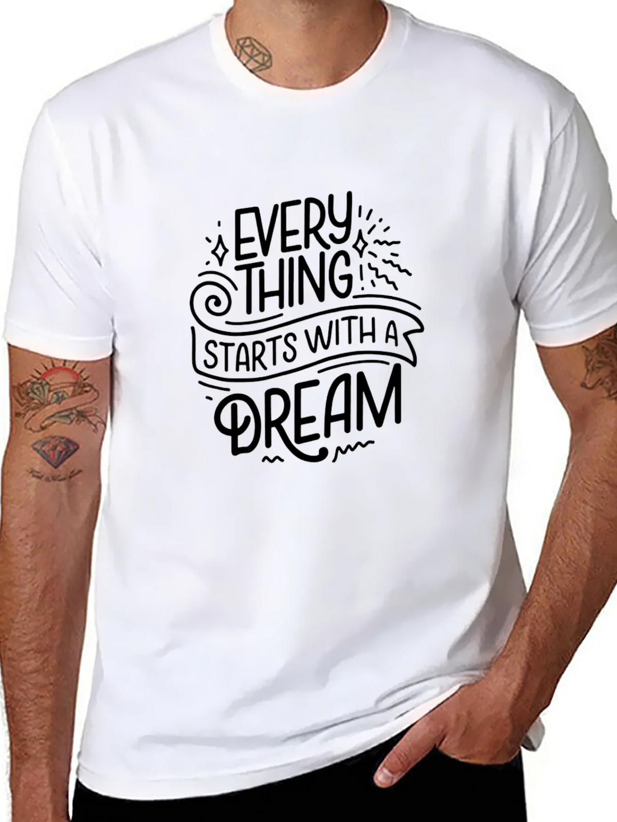 Inspirational Dream T-Shirt - Motivational Black Tee product image 7