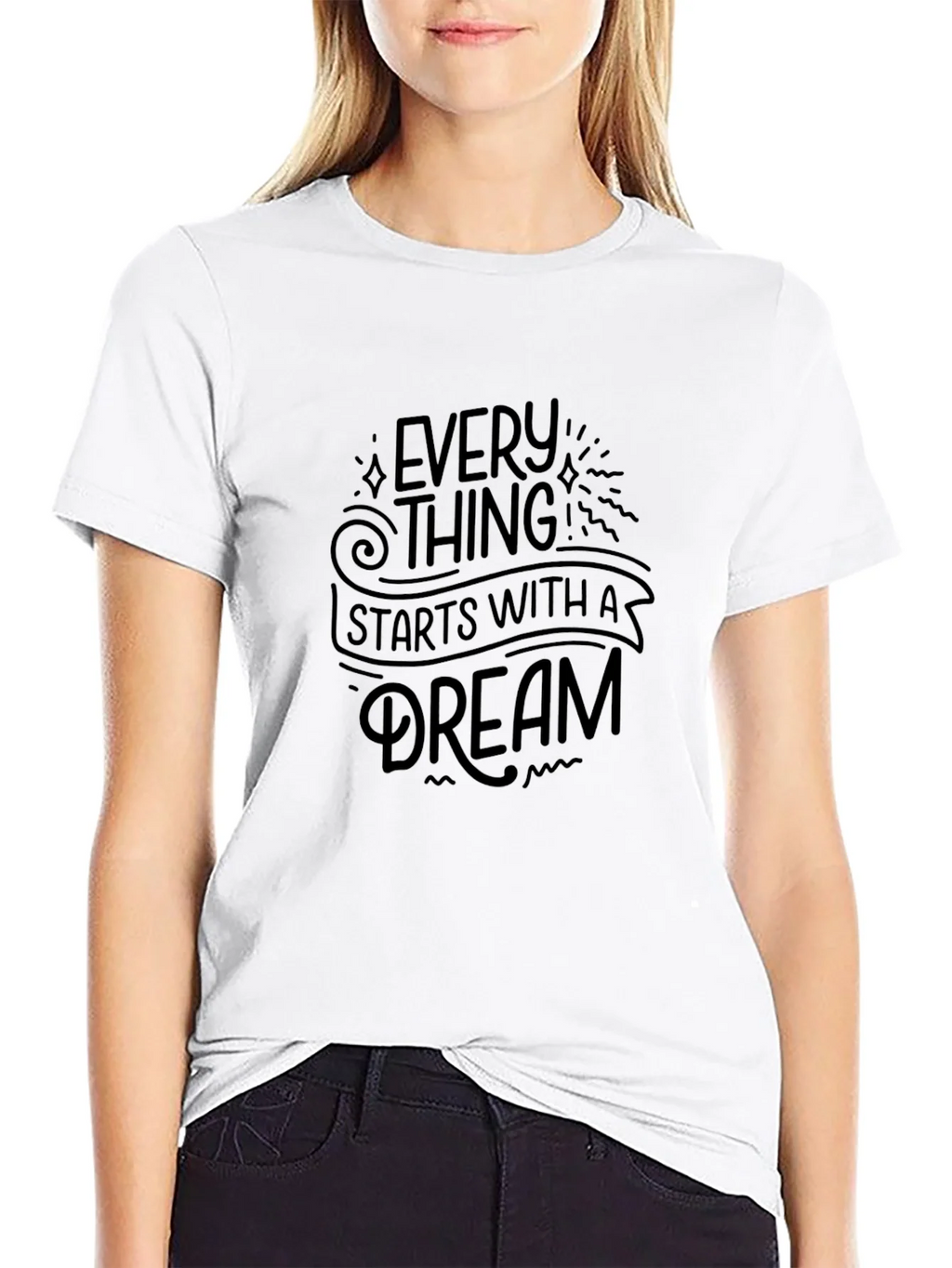 Inspirational Dream T-Shirt - Motivational Black Tee product image 8
