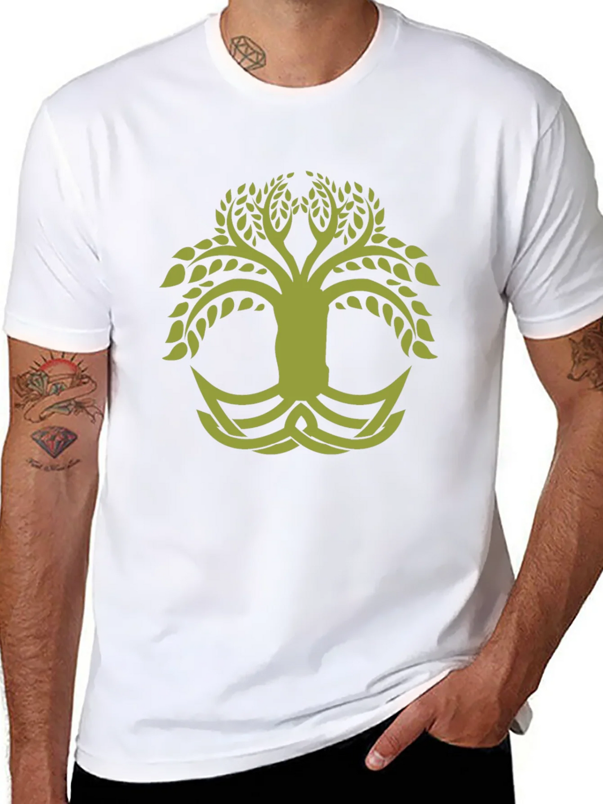 Celtic Tree of Life Black T-Shirt product image 7