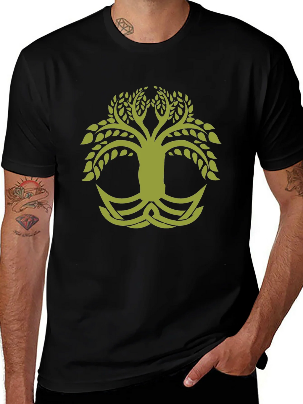 Celtic Tree of Life Black T-Shirt product image 1