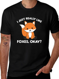 Fox Lover T-Shirt - I Just Really Like Foxes Okay? product image 1