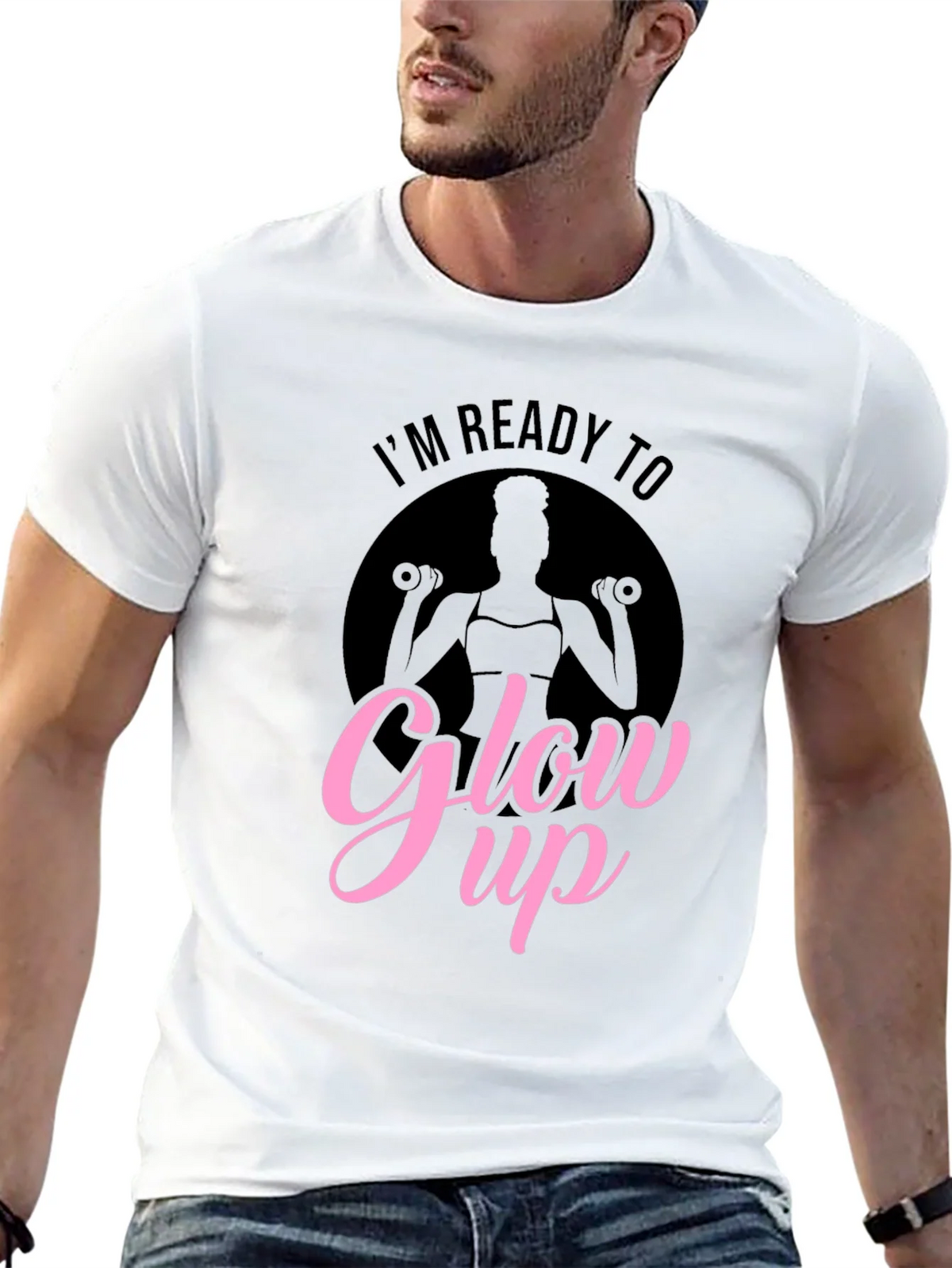 Glow Up Black Graphic T-Shirt product image 12