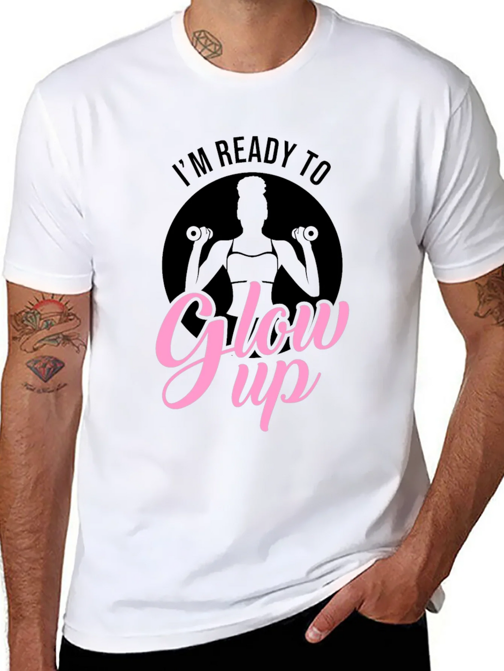 Glow Up Black Graphic T-Shirt product image 7
