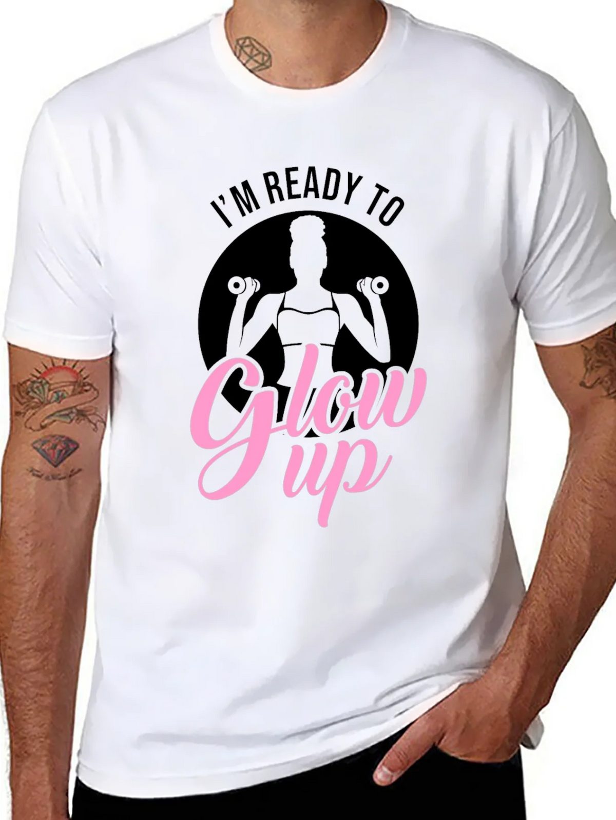 Glow Up Black Graphic T-Shirt product image 7