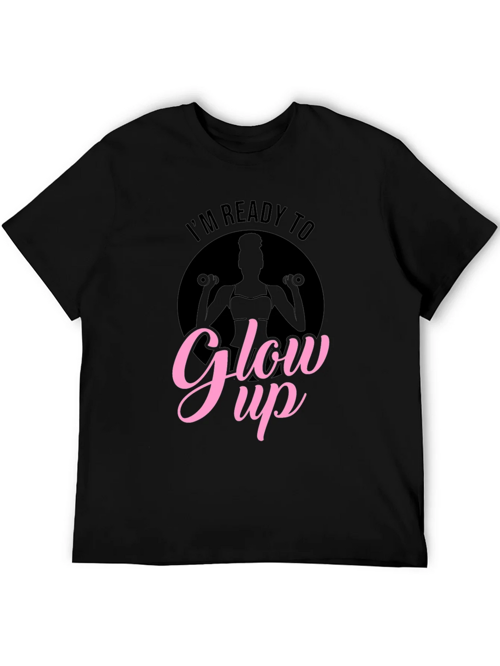 Glow Up Black Graphic T-Shirt product image 5