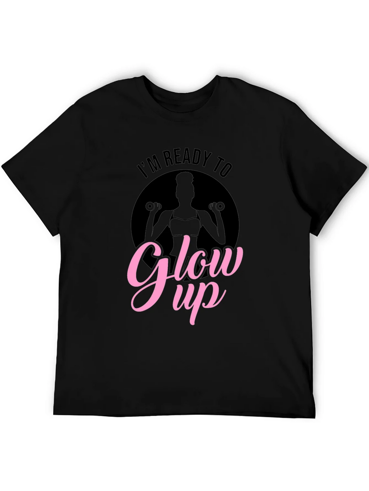 Glow Up Black Graphic T-Shirt product image 5