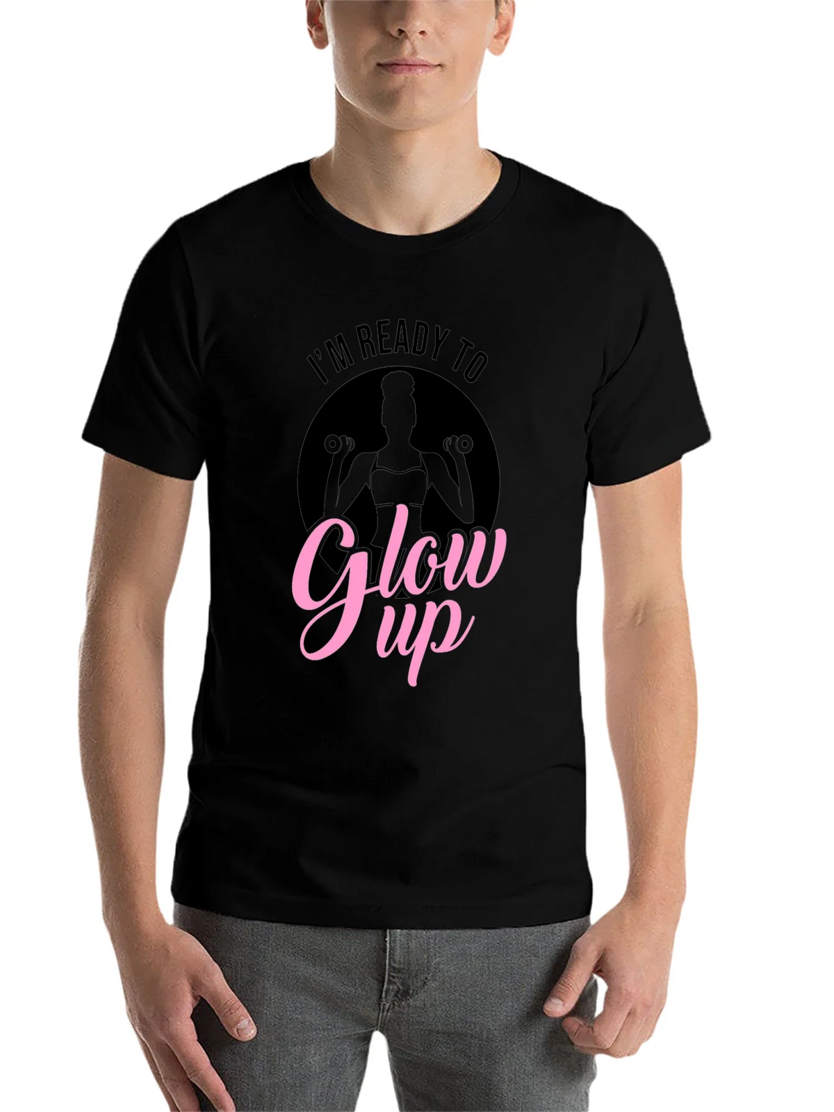 Glow Up Black Graphic T-Shirt product image 4