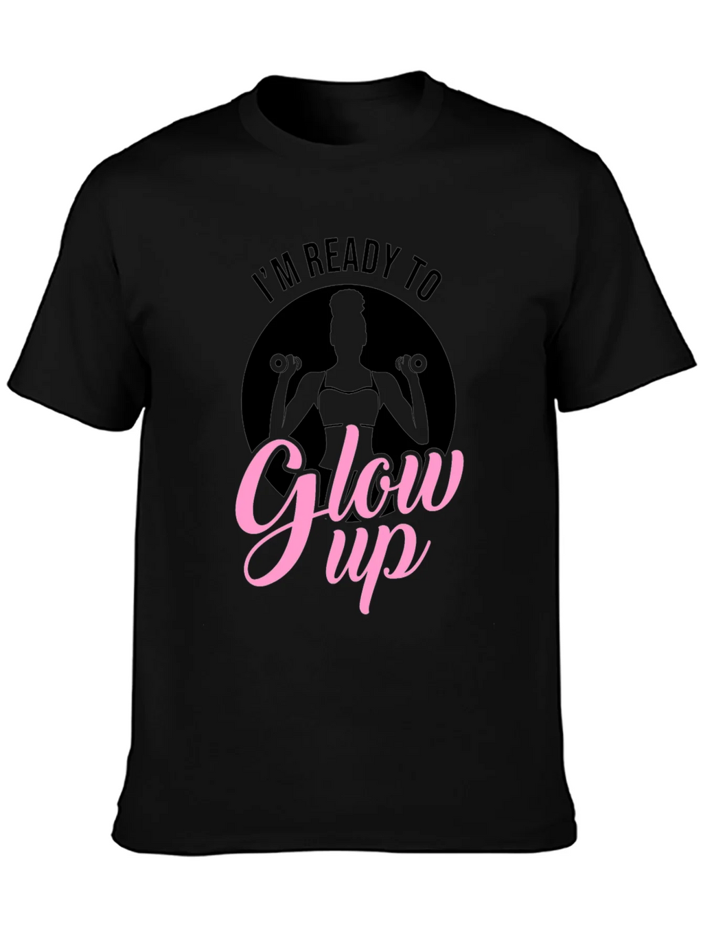 Glow Up Black Graphic T-Shirt product image 3