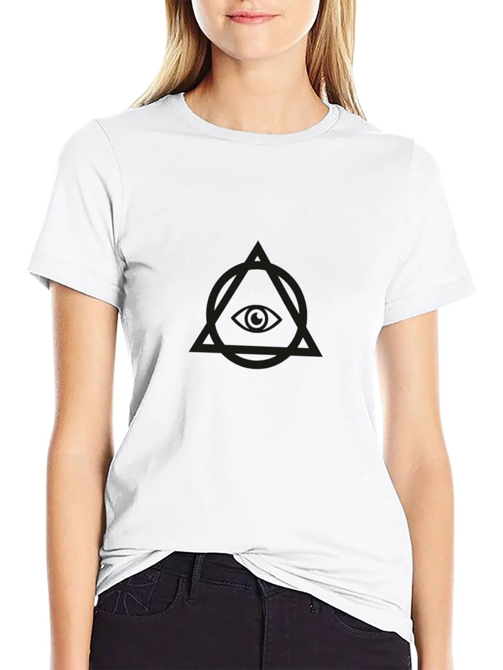Mens Black Graphic Tee - Eye in Triangle product image 8