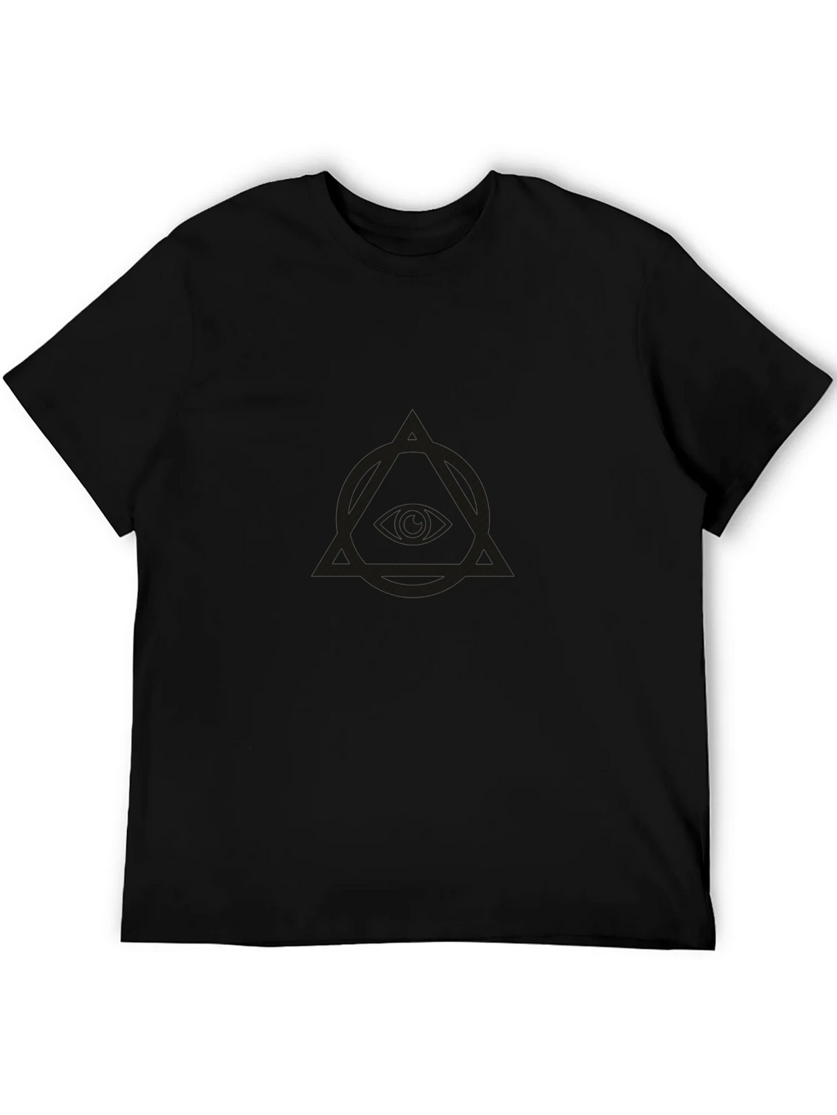 Mens Black Graphic Tee - Eye in Triangle product image 5