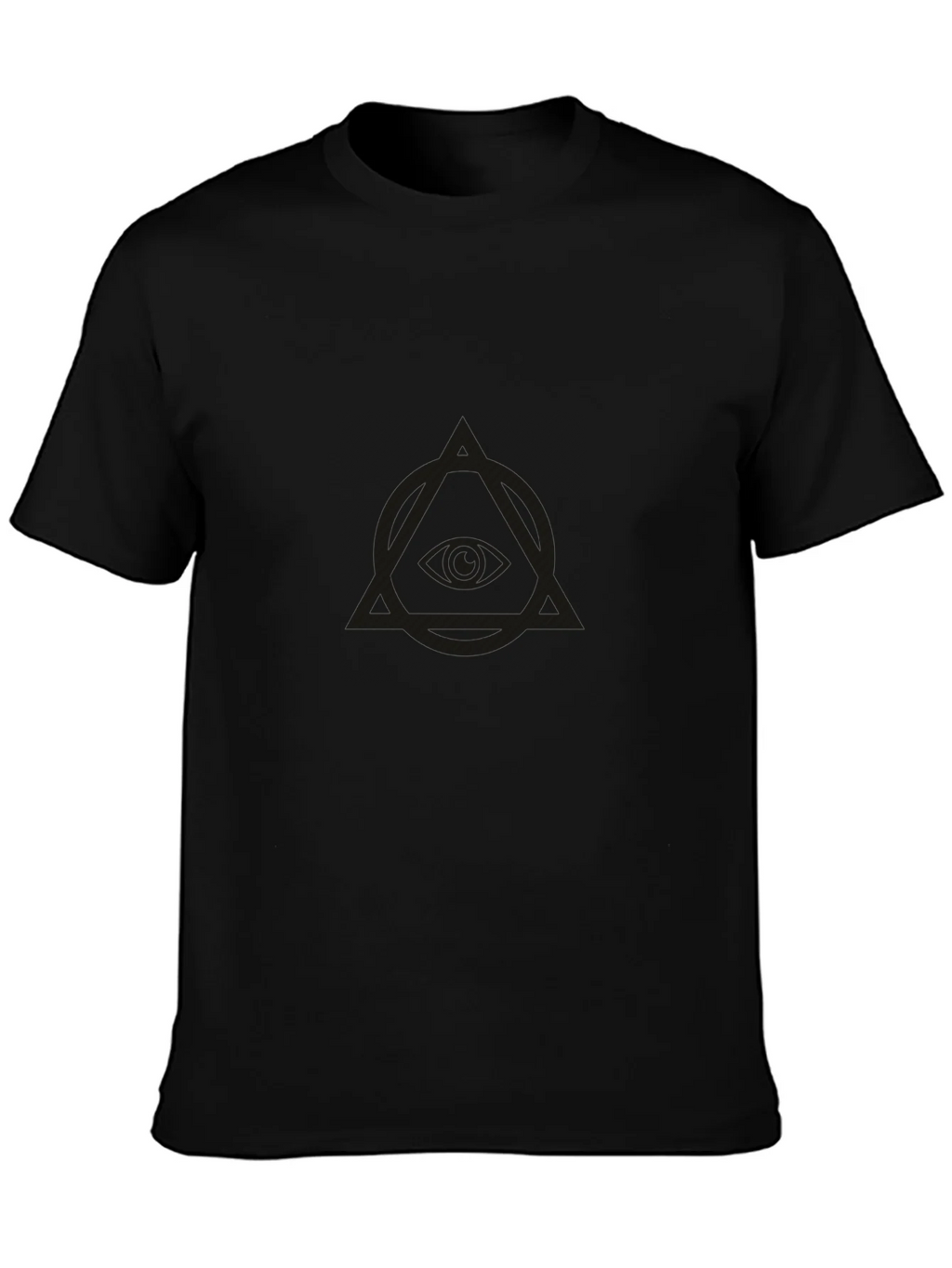 Mens Black Graphic Tee - Eye in Triangle product image 3