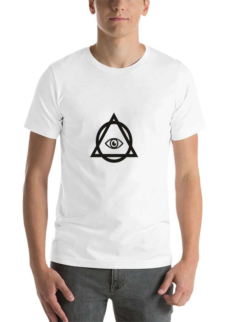 Mens Black Graphic Tee - Eye in Triangle product image 10
