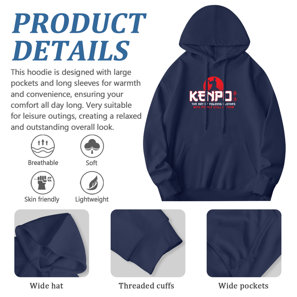 Modern Style Graphic Hoodie - Eye-Catching Design #0594 product image 6